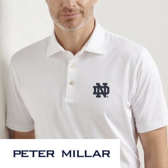 Peter Millar Other - Notre Dame Solid Performance Jersey Polo